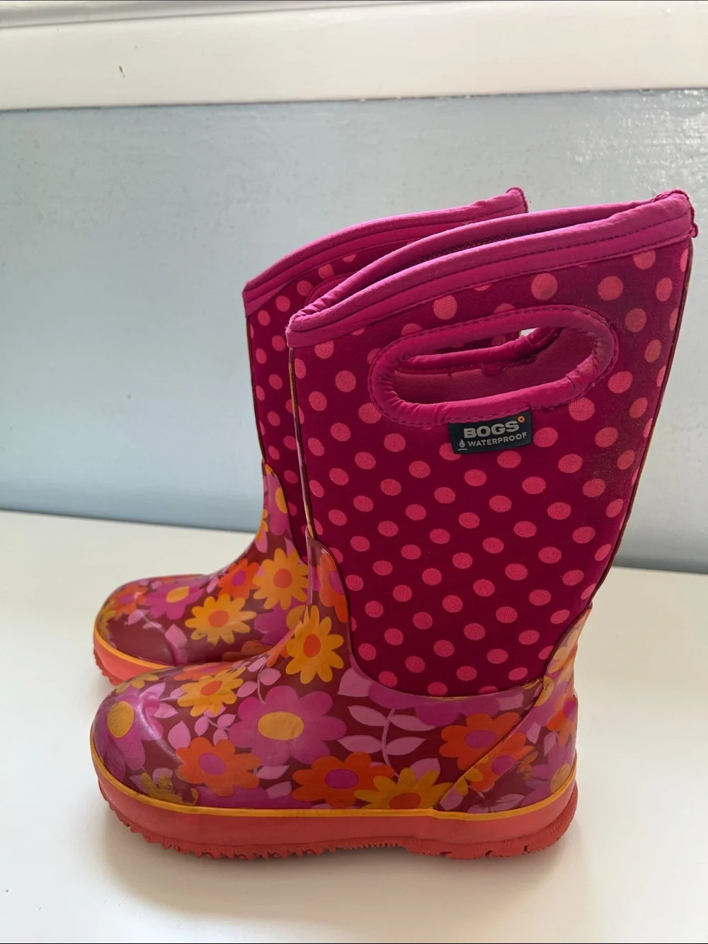 BOGS Flower Dots Youth Rain/Snow Boot
